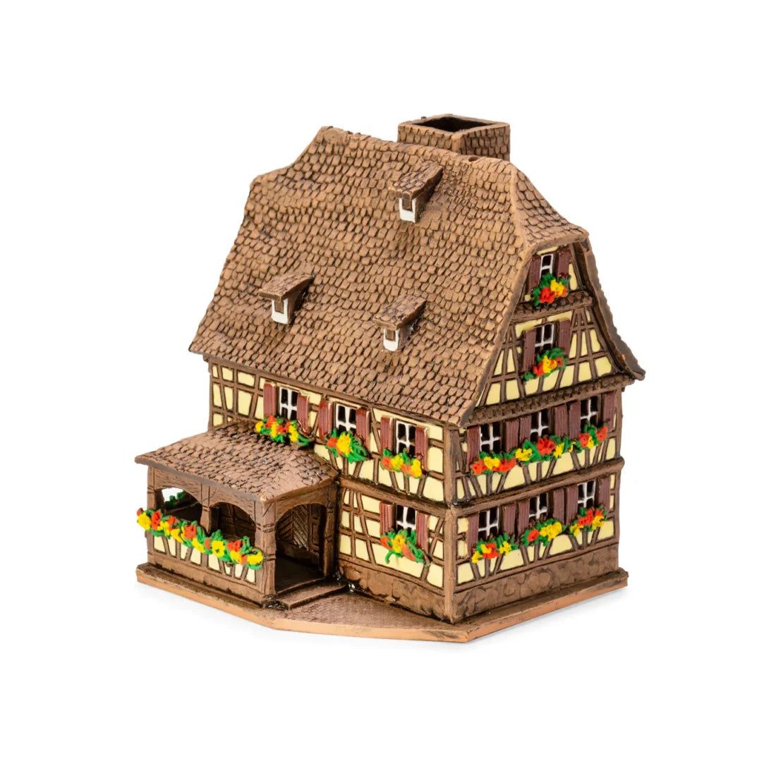 Elsässisches Haus – 13 cm – handbemalte Keramik — ALS 225 VA