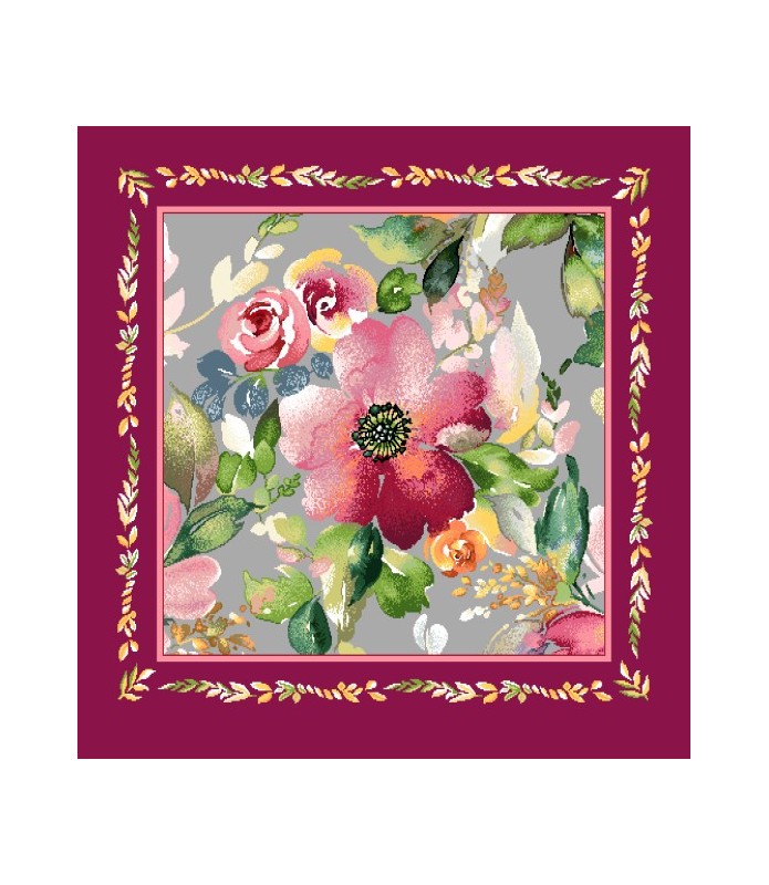 Peinture florale 96 x 100