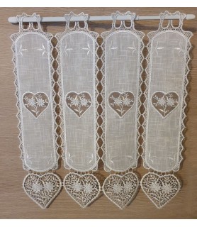 FLEUR COEUR BRODÉ h45 cm