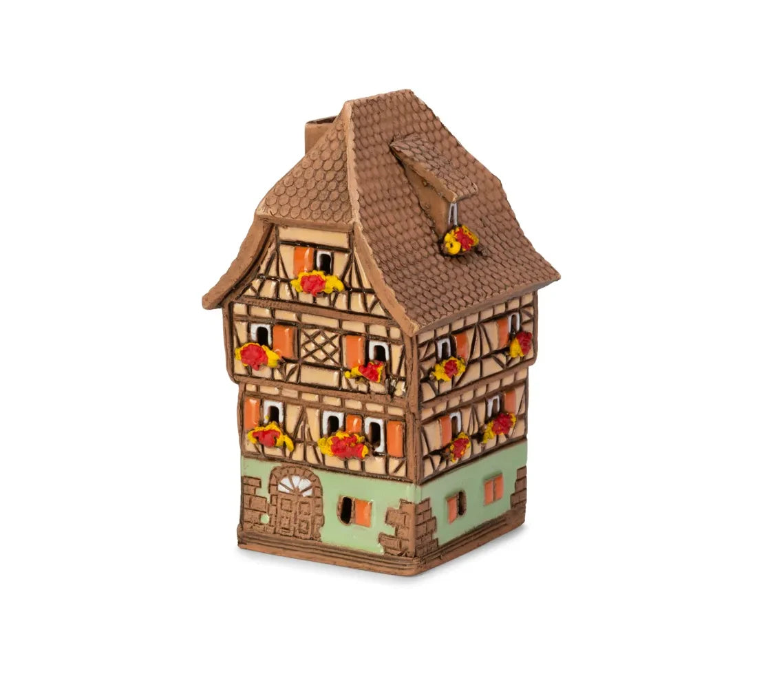 Elsässisches Haus – 8,5 cm – handbemalte Keramik — ALS 194 MINI