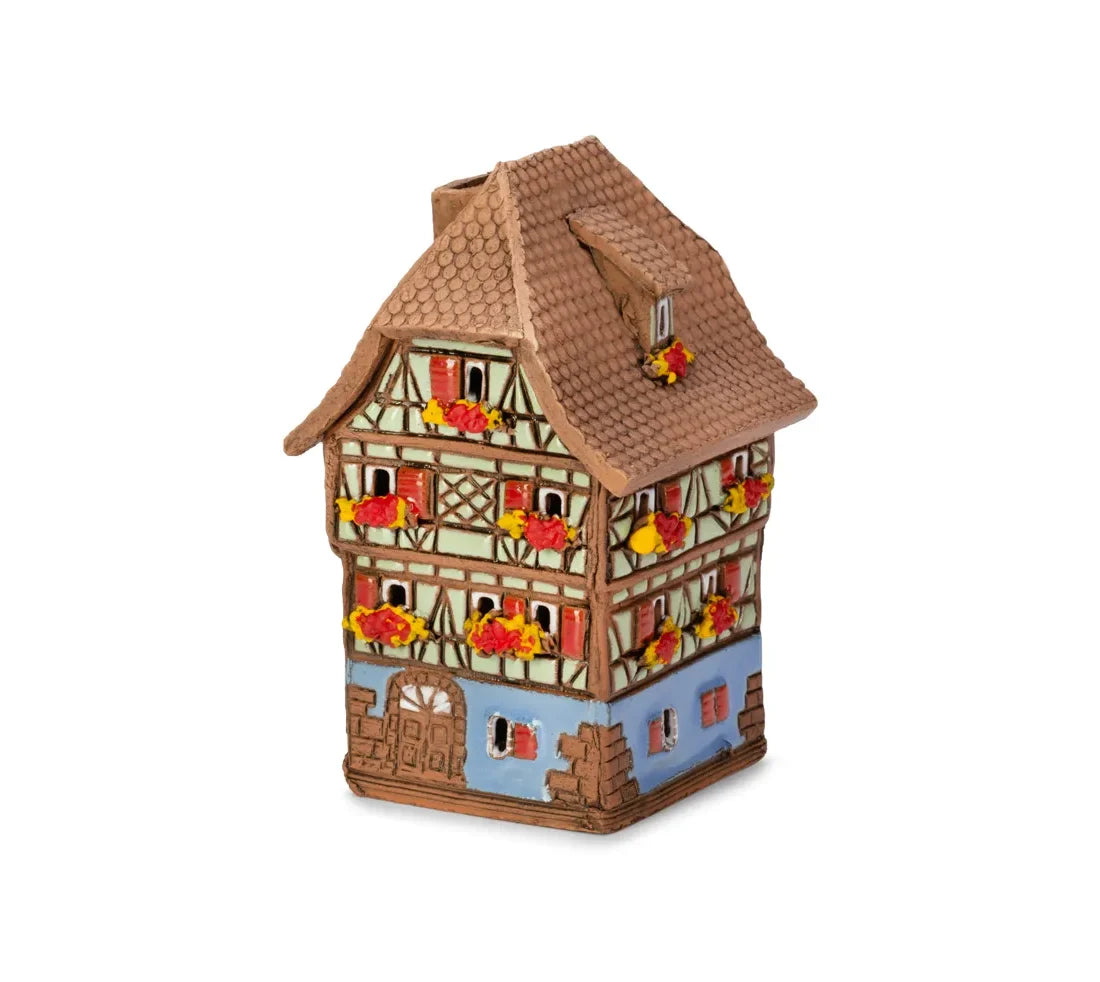 Elsässisches Haus – 8,5 cm – handbemalte Keramik — ALS 194 MINI