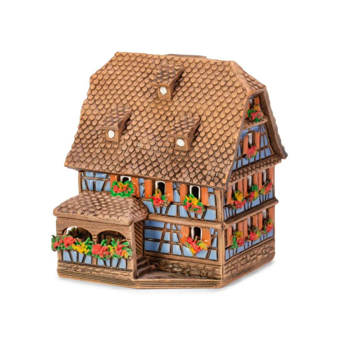 Elsässisches Haus – 9 cm – handbemalte Keramik — ALS 225 MINI