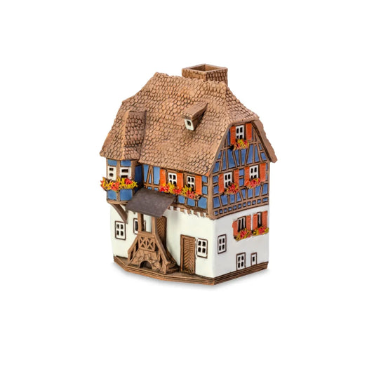 Elsässer Haus – 13 cm – handbemalte Keramik — ALS 226 VA