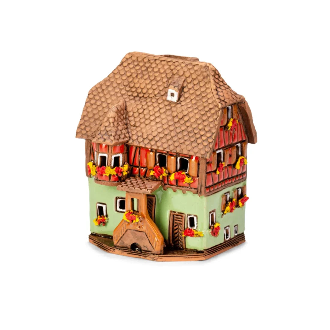 Elsässer Haus – 8,5 cm – handbemalte Keramik – ALS 226 MINI