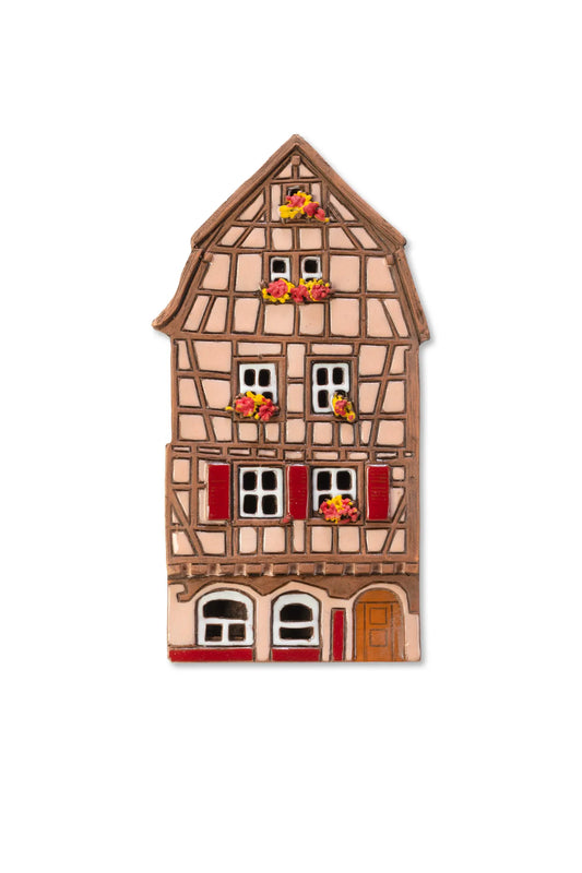 Elsässisches Haus Colmar – 17 cm – Keramik zum Aufhängen — ALS 288 PL