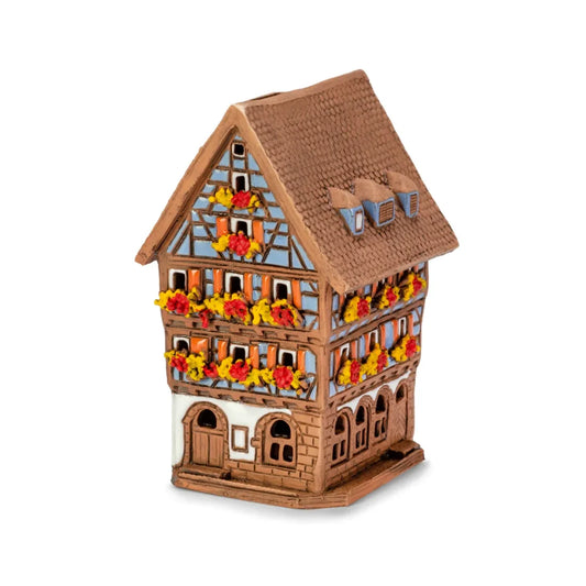 Brûle-encens maison alsacienne (Colmar) en céramique, 10 cm