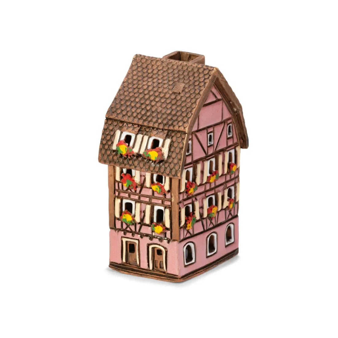 Brûle-encens maison alsacienne (Colmar) en céramique, 8,5 cm