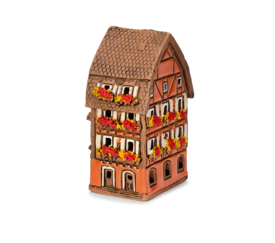 Brûle-encens maison alsacienne (Colmar) en céramique, 8,5 cm
