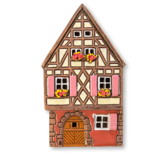 Maison alsacienne – 14cm – céramique à accrocher — ALS 64 PL