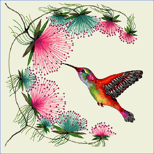 Oiseau fleurs
