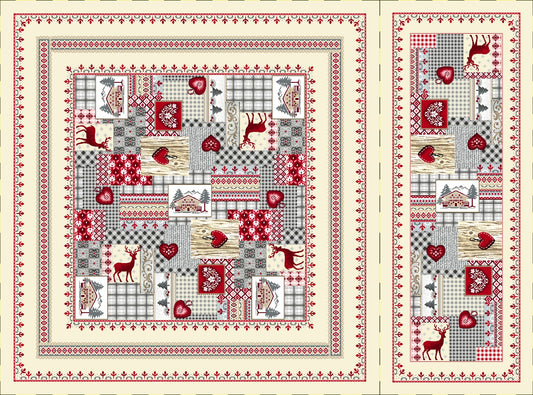 Allover chalet rouge