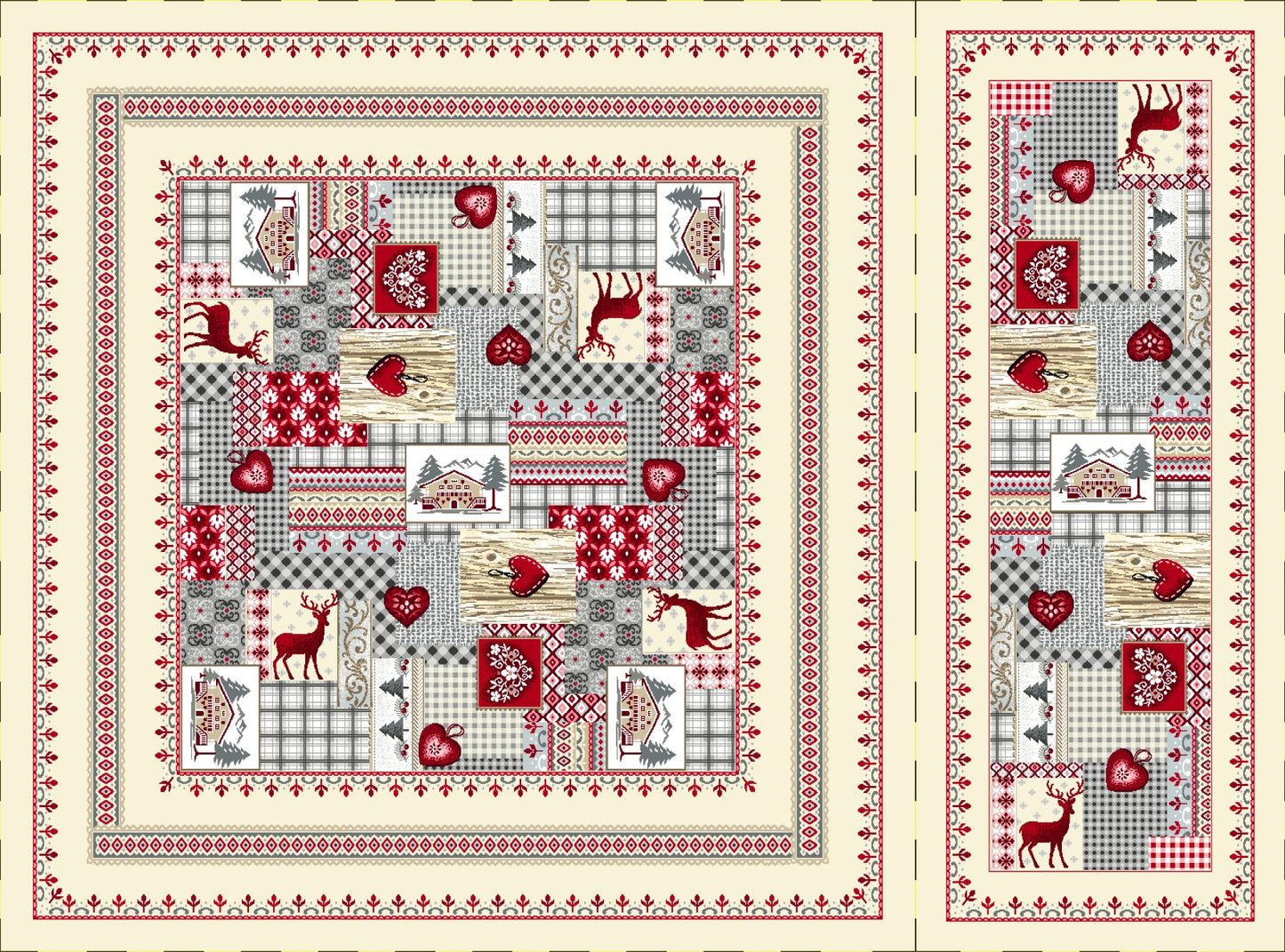 Allover chalet rouge