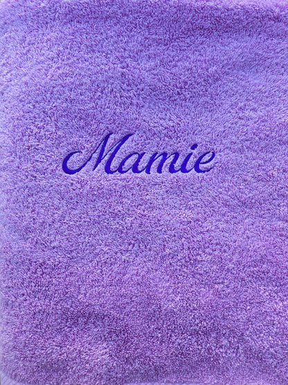 Serviette personnalisée brodée en Alsace
