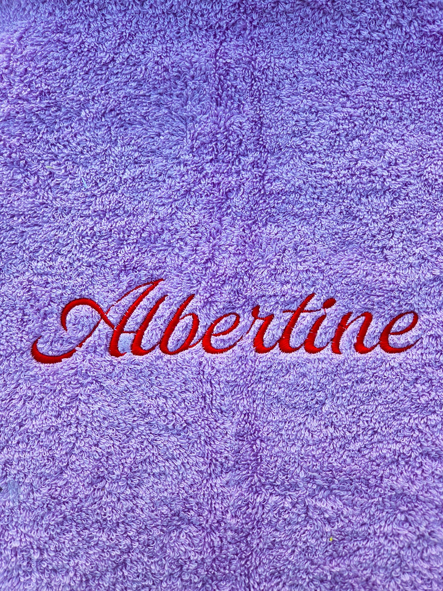 Serviette personnalisée brodée en Alsace