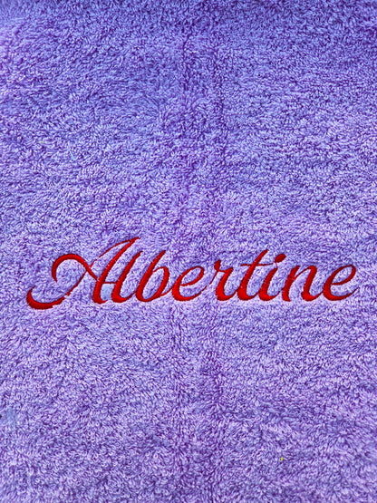 Serviette personnalisée brodée en Alsace
