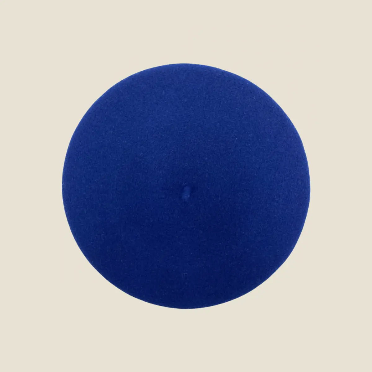 Béret basque français en laine mérinos, coloris bleu royal