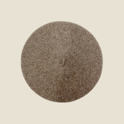 Béret basque français en laine mérinos, coloris camel