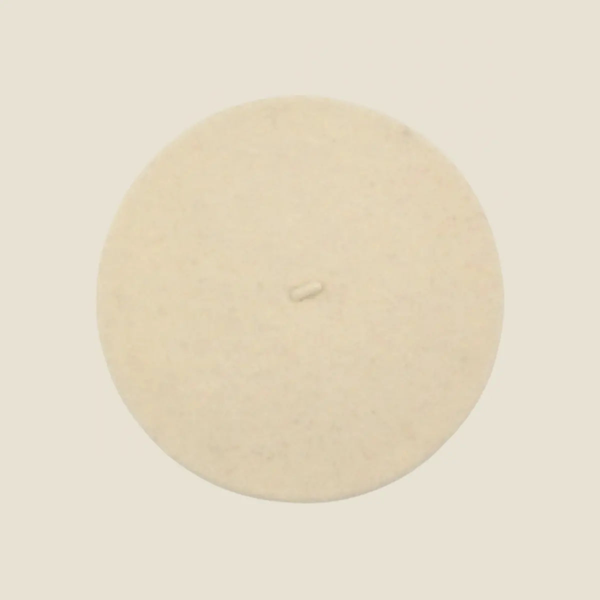 Béret basque français en laine mérinos, coloris écru
