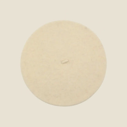 Béret basque français en laine mérinos, coloris écru