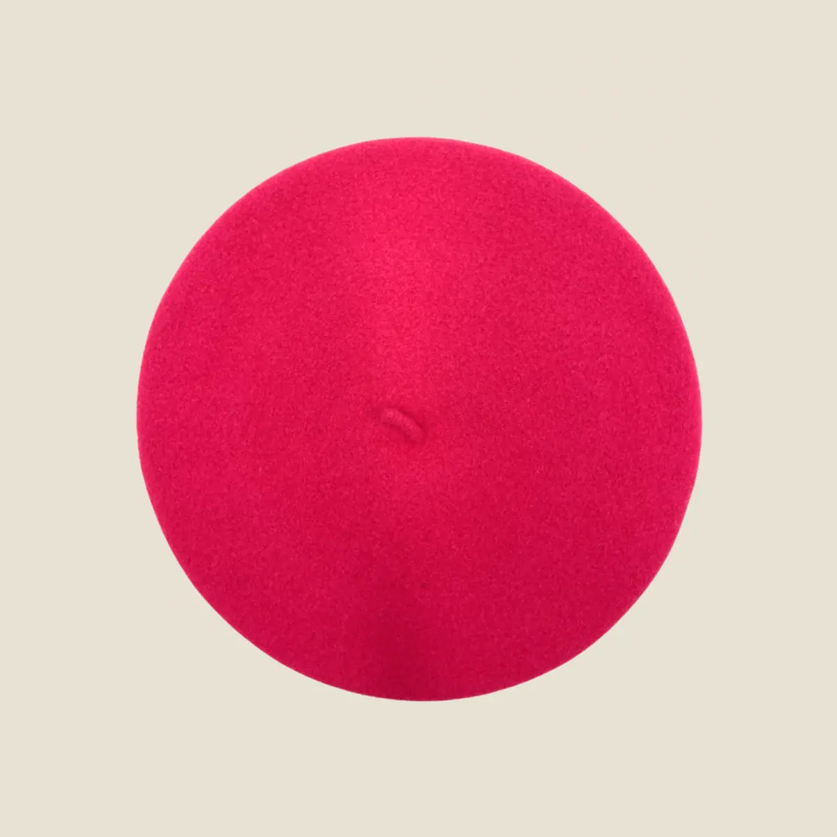 Béret basque français en laine mérinos, coloris fuchsia