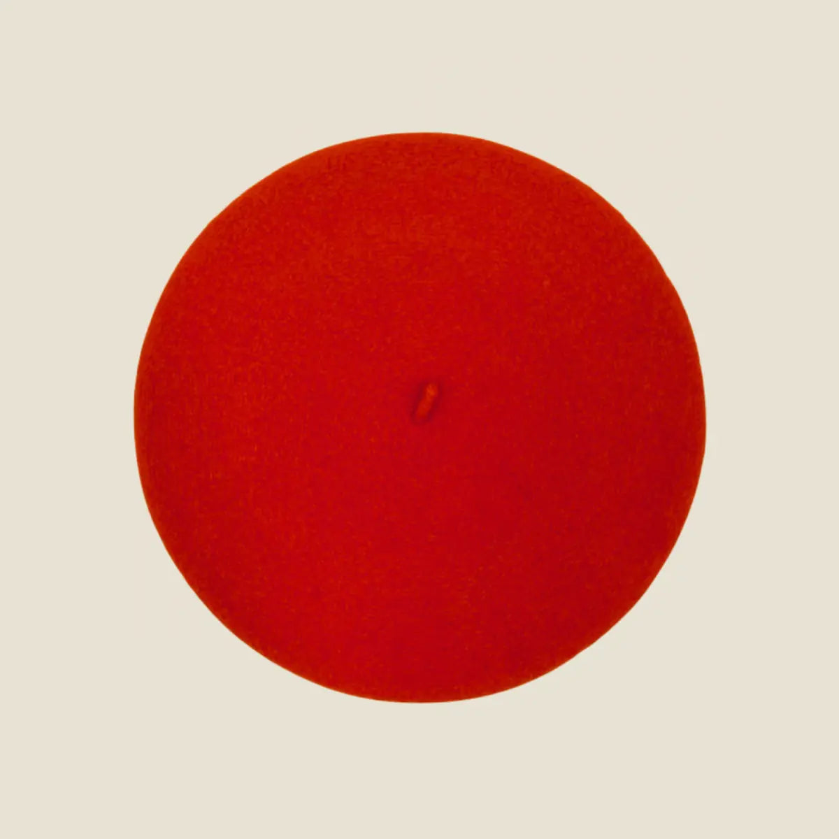 Béret basque français en laine mérinos, coloris rouge