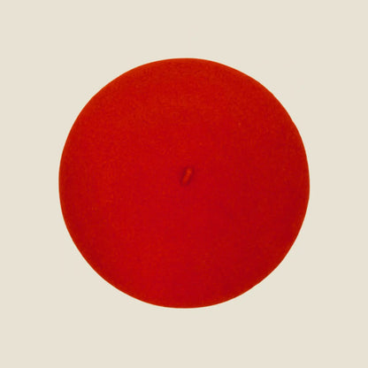 Béret basque français en laine mérinos, coloris rouge