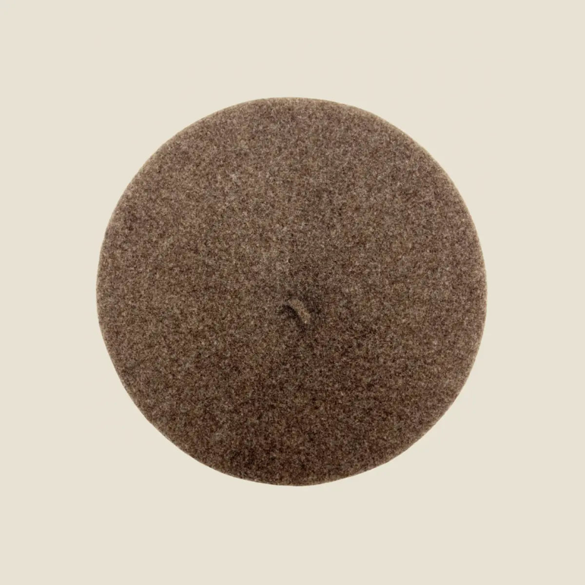 Béret basque français en laine mérinos, coloris taupe