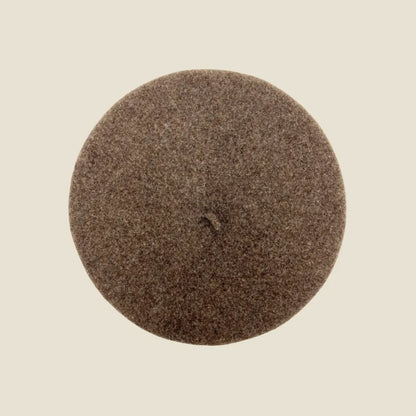 Béret basque français en laine mérinos, coloris taupe