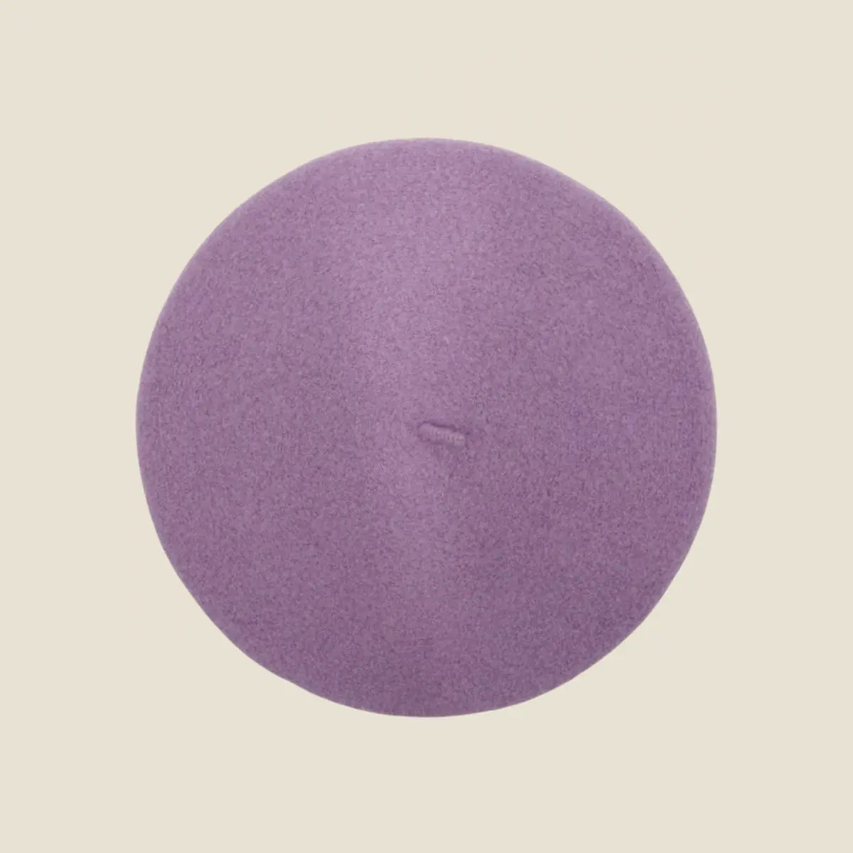 Béret basque français en laine mérinos, coloris violet