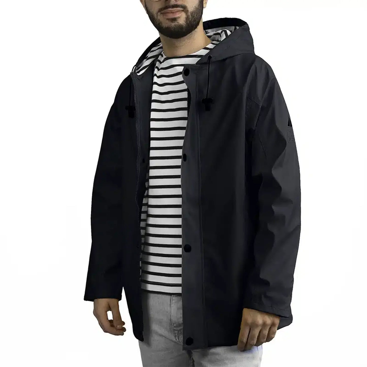 Ciré breton marine doublé polaire ARTIC porté par un homme, vue de face